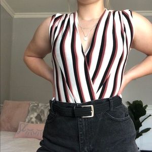 Striped Body Suit